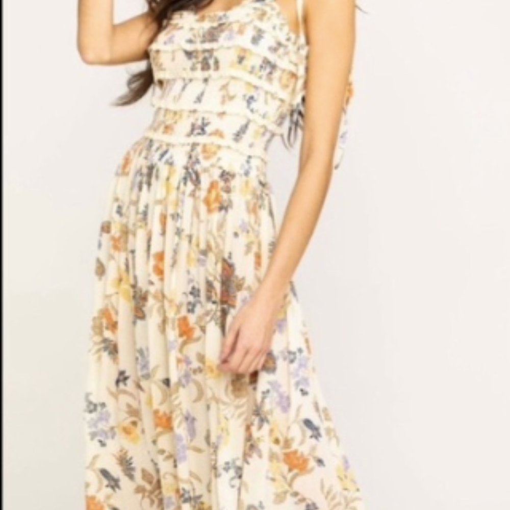 Free People Summery Flowered Dress